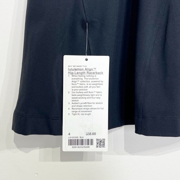 Lululemon NWT Align Hip-Length Racerback Tank Top Black - Picture 8 of 10